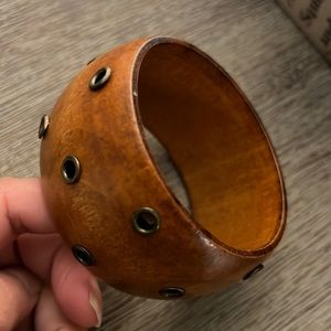Wood bangle bracelet